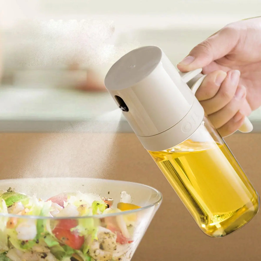 250ml Oil Spray Bottle – Borosilicate Glass Olive Oil Mister for Cooking, Air Fryer, and Salad