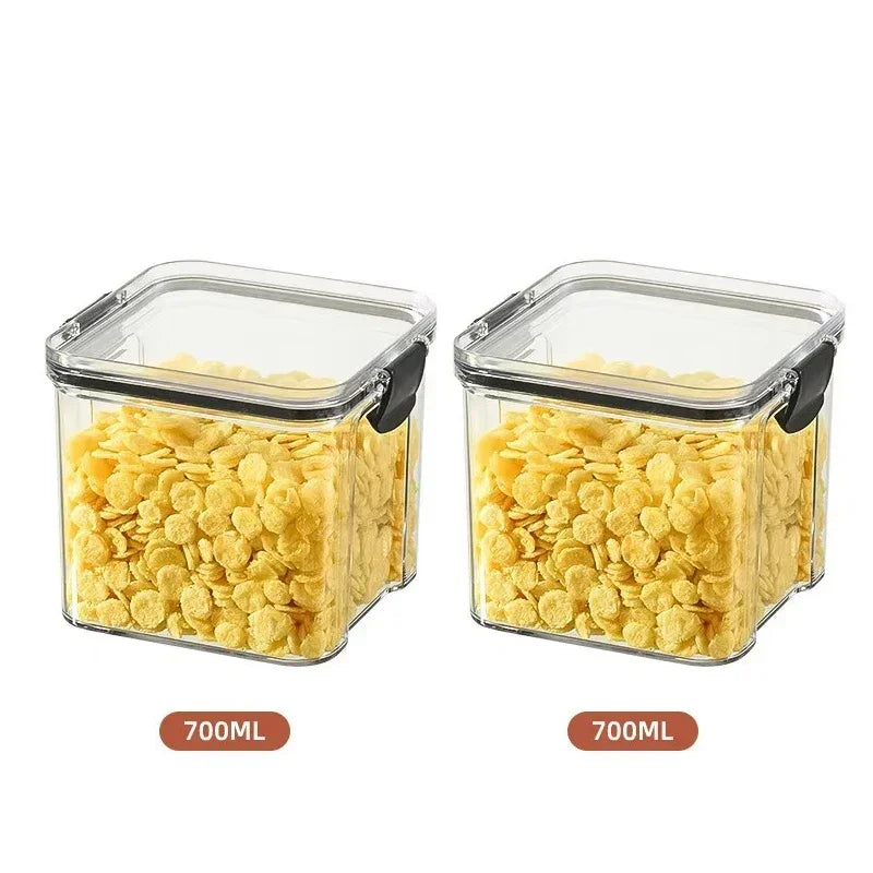 460-1800ML Set Kitchen Stackable Sealed Jars – Plastic Food Storage Box, Multigrain Tank Bottle, Dried Fruit & Tea Storage Containers