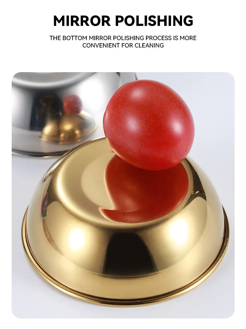 4PCS/2PCS Stainless Steel Golden Sauce Dishes – Appetizer, Seasoning, and Serving Dishes Set, Spice Plates, Kitchen Tableware
