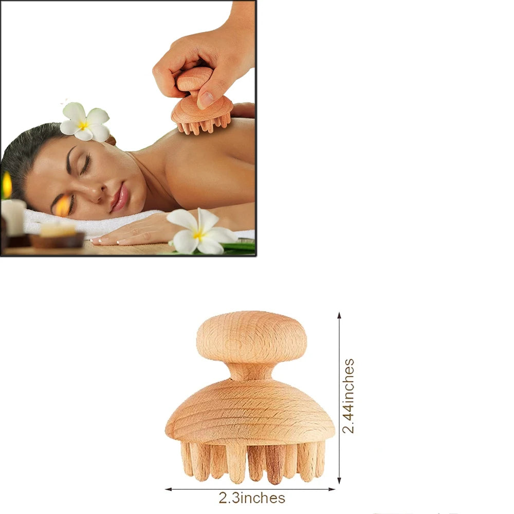 Wood Therapy Massager – Anti-Cellulite Gua Sha Tool, Deep Tissue Relaxation & Body/Face Lifting Roller, Maderoterapia Massage Tool