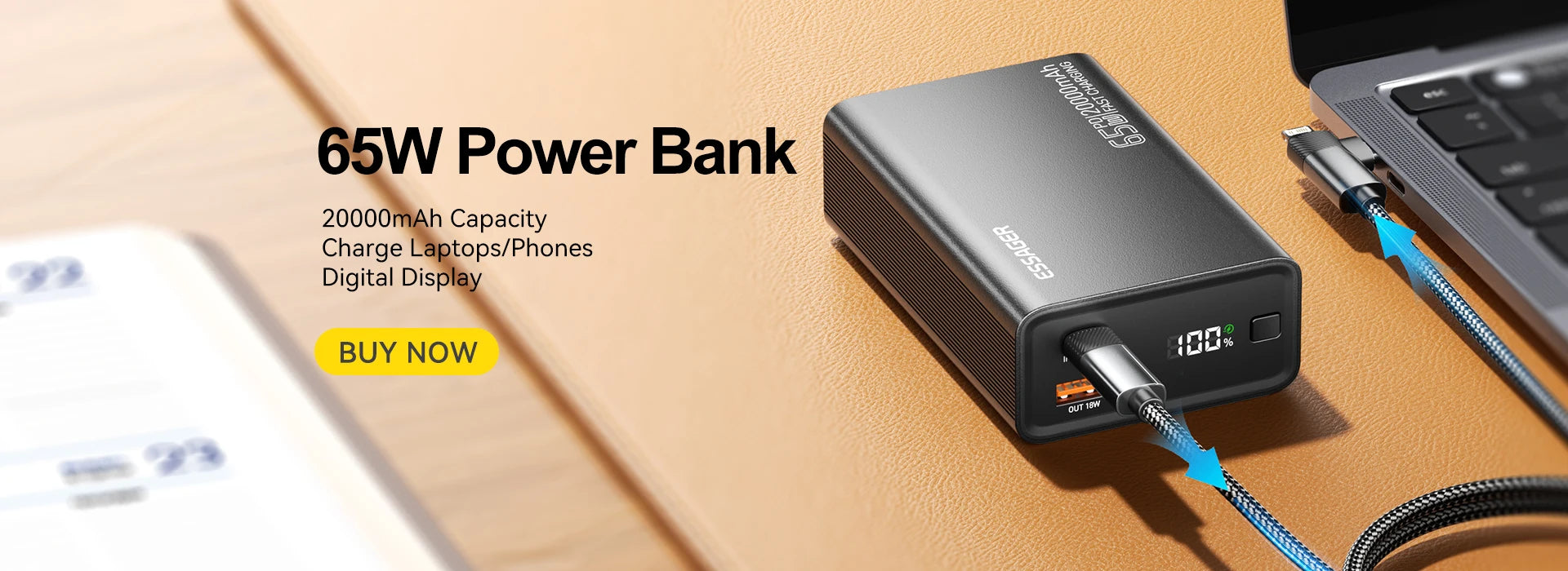 Essager 5000mAh Magnetic Wireless Power Bank – 20W Fast Charging for iPhone 16/15/14/13 (MagSafe Compatible)