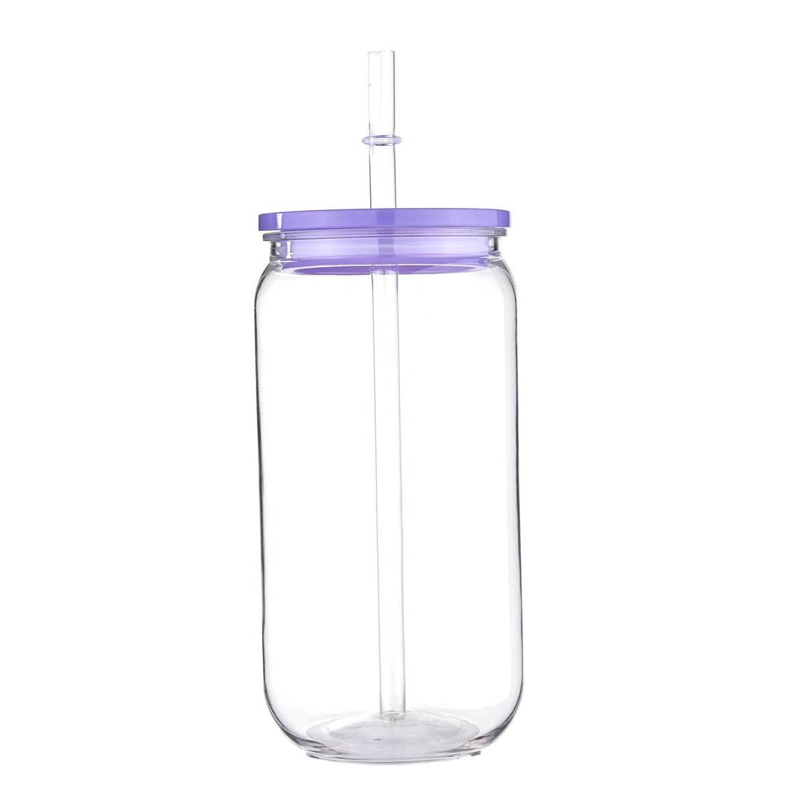 16oz PET Plastic Cup with Colored Lid & Straw