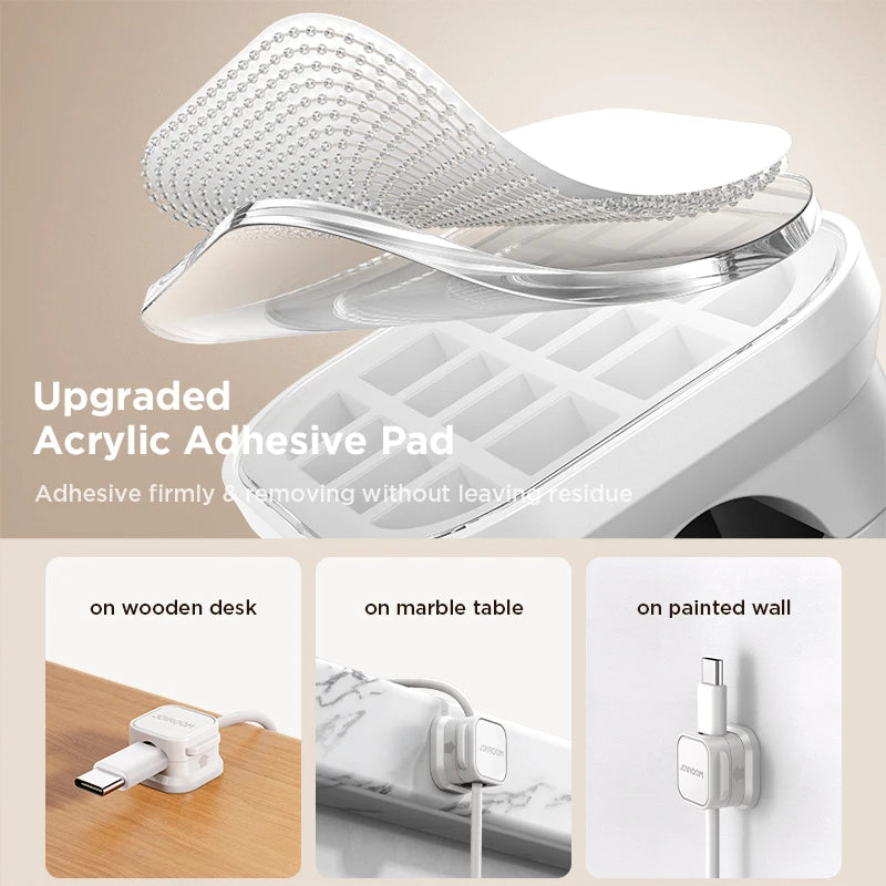 Joyroom Magnetic Cable Clips – 3/6 Pcs Adhesive Cord Organizer for Desk & Home Office