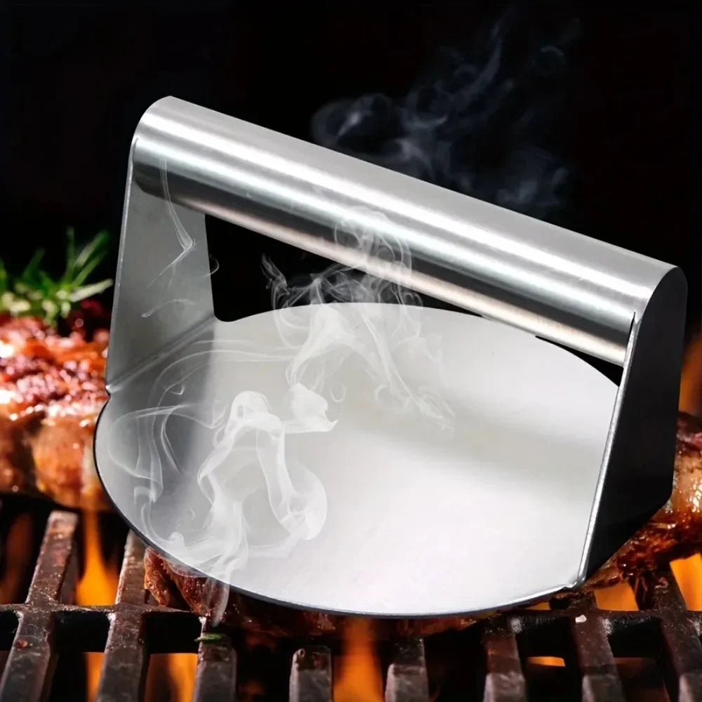 Stainless Steel Smash Burger Press – Hamburger Patties Meat Masher