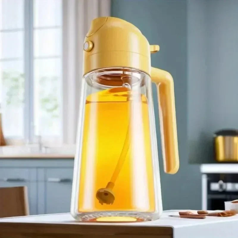 2-in-1 500ML Glass Oil Sprayer – Oil Spray Bottle & Oil Tank for BBQ, Kitchen, Baking, and Picnic