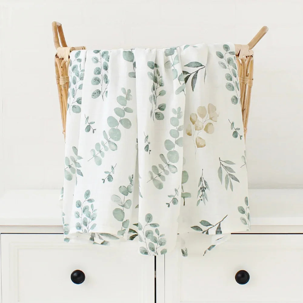 Bamboo Muslin Baby Swaddle Blanket – 120x120cm
