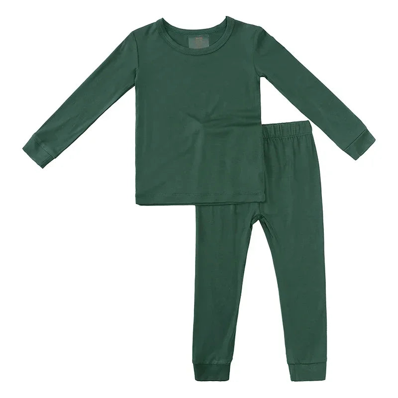 2023 Bamboo Fiber Kids Pajamas - Long Sleeve & Pants