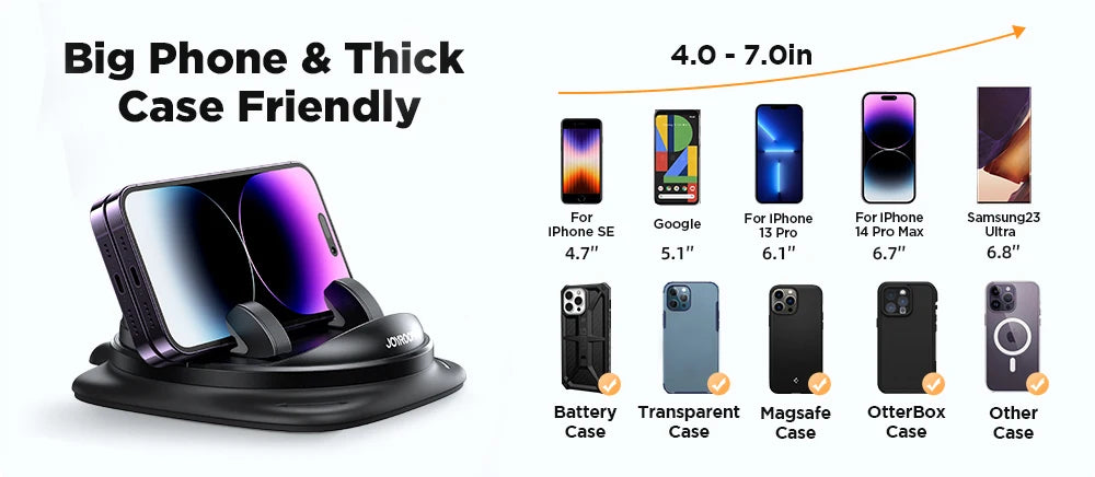 Joyroom Dashboard Phone Holder – Universal Anti-Slip Silicone Mount for Car Dash