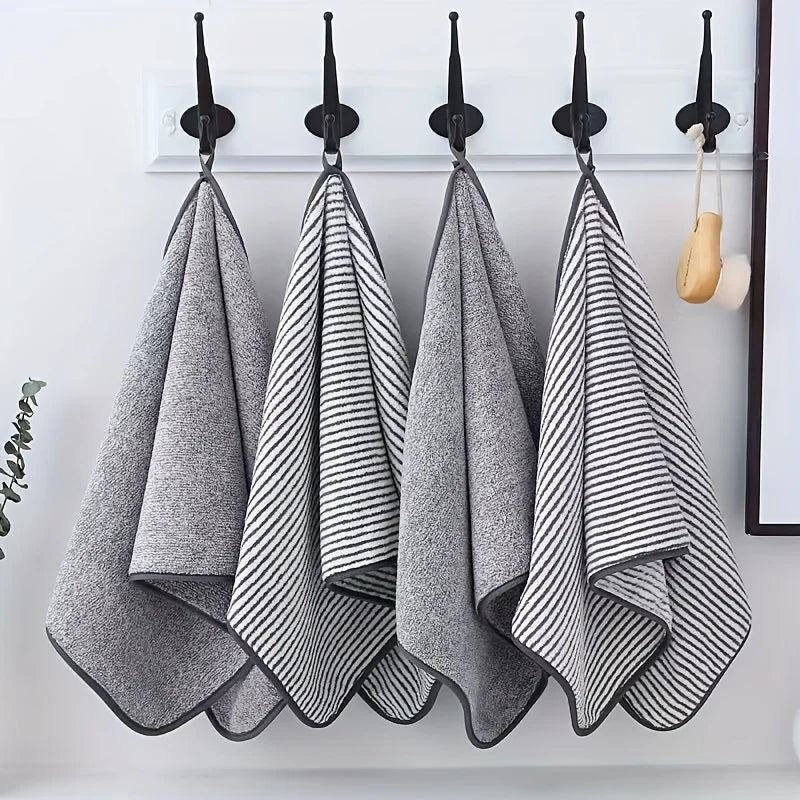 Striped Bamboo Hand Towel – 35x75cm Soft & Quick-Dry