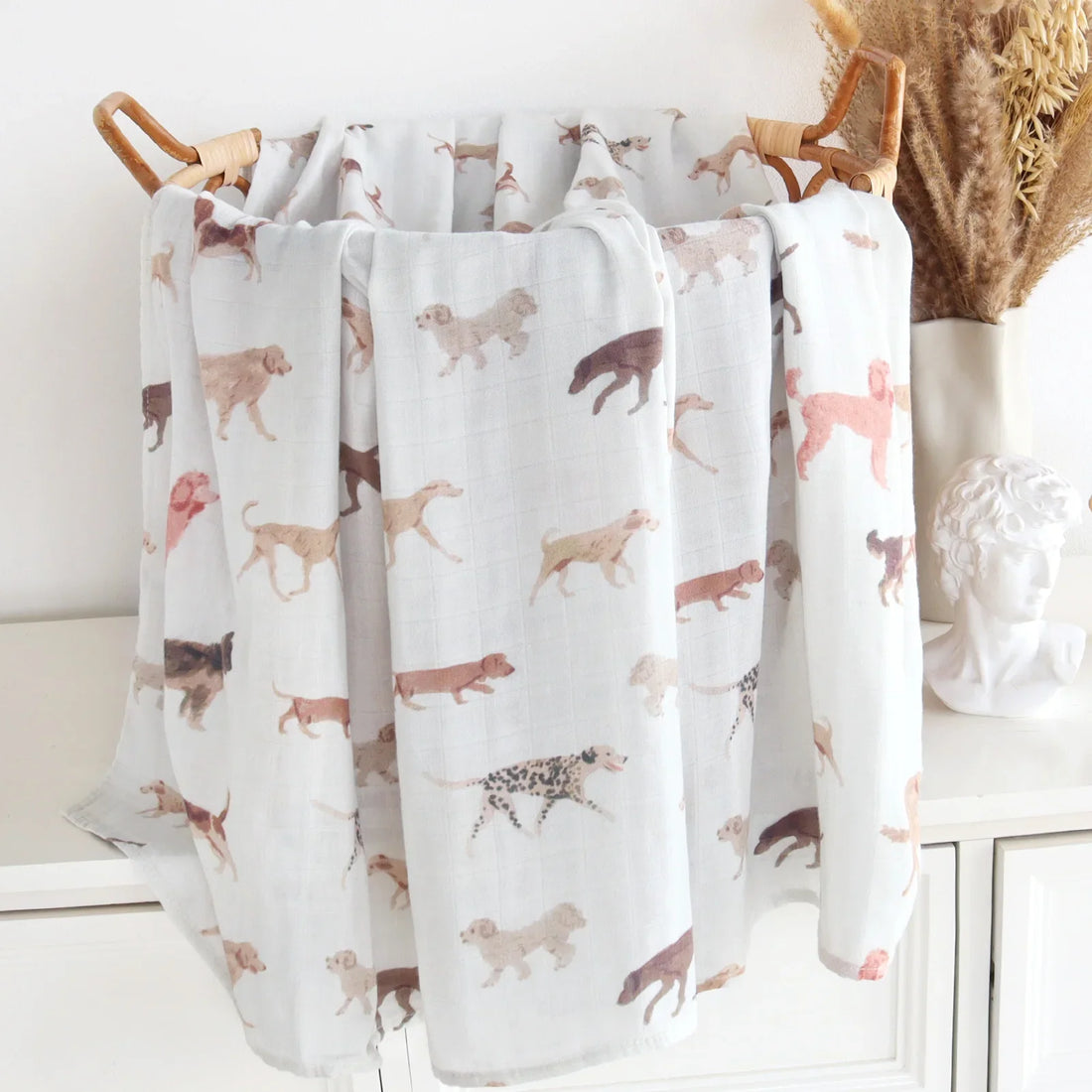 Bamboo Muslin Baby Swaddle Blanket – 120x120cm