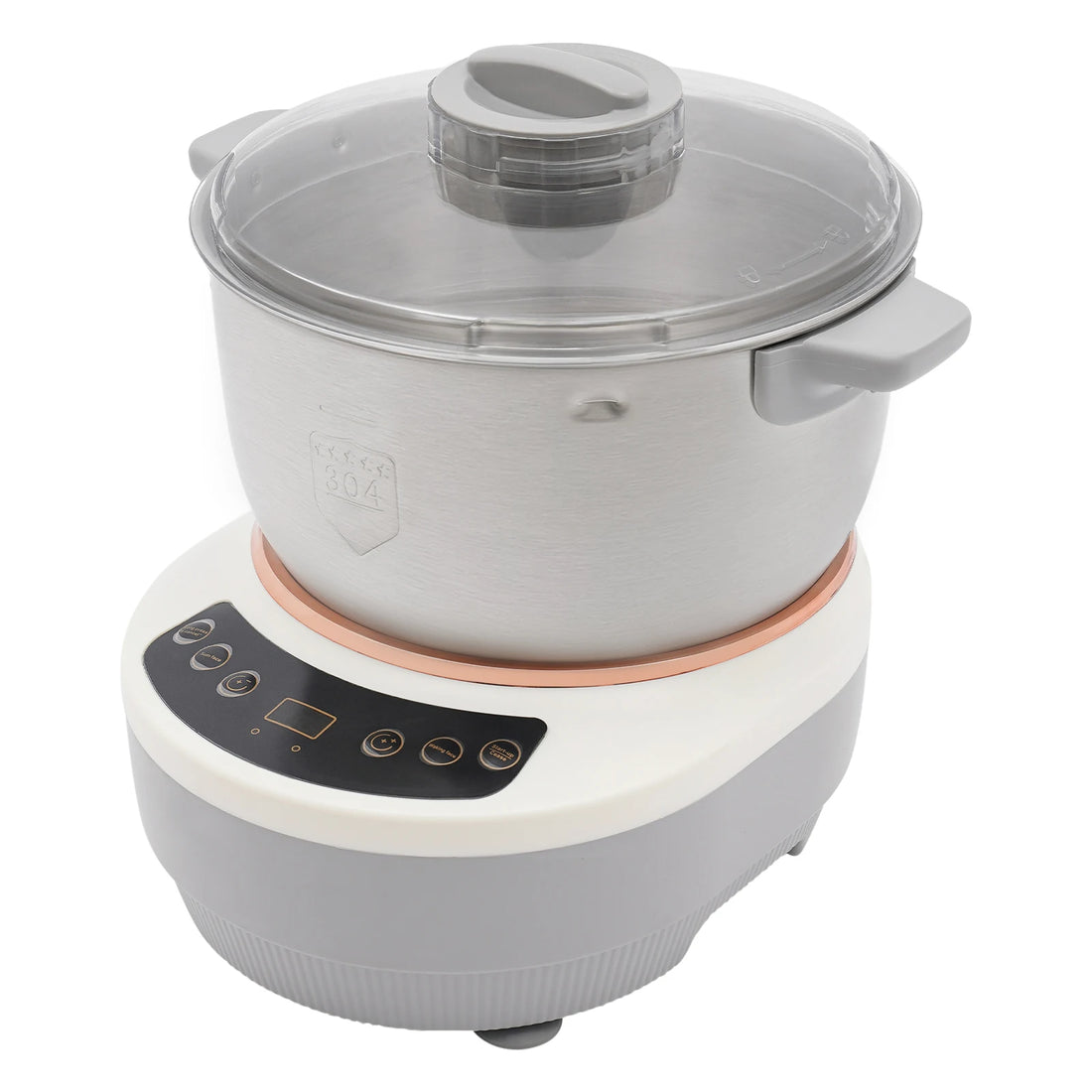 5L Electric Noodle Machine – Silver Household Noodle Making Dough Mixer with 304 Stainless Steeless Steel Silicone ABS 110V 60Hz
