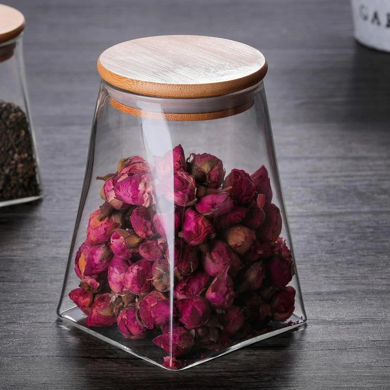 Coffee Beans Vacuum Sealed Tank – Transparent Glass Food Storage Jar with Airtight Seal for Moisture-Proof Storage