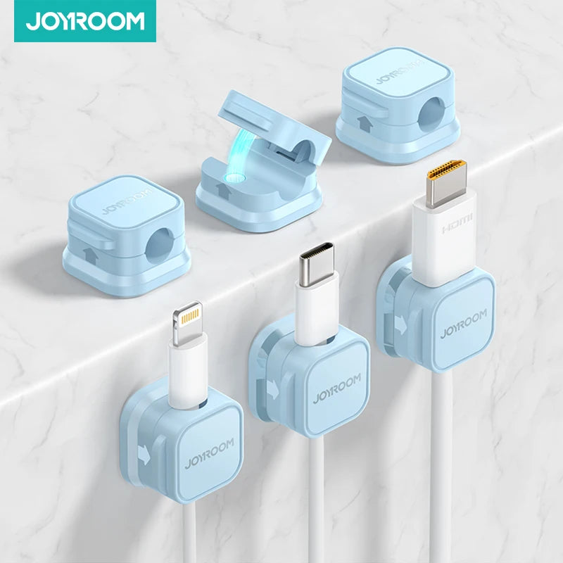 Joyroom Magnetic Cable Clips – 3/6 Pcs Adhesive Cord Organizer for Desk & Home Office