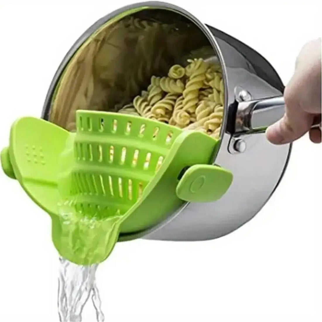 1PC Adjustable Clip-On Pot Strainer – Strainer for Pots, Pans, and Bowls, Kitchen Pot Strainer