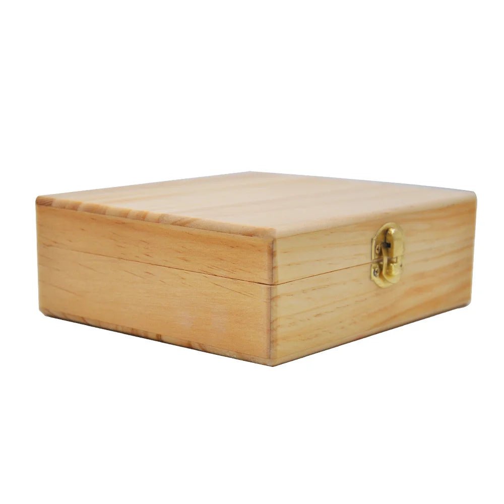 Bamboo Stash Box with Lock & Rolling Tray – Herb Storage Organizer