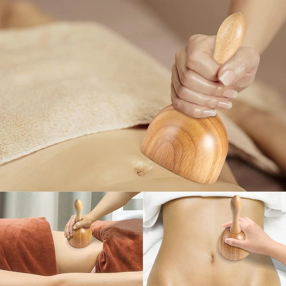 Wood Therapy Massager – Anti-Cellulite Gua Sha Tool, Deep Tissue Relaxation & Body/Face Lifting Roller, Maderoterapia Massage Tool
