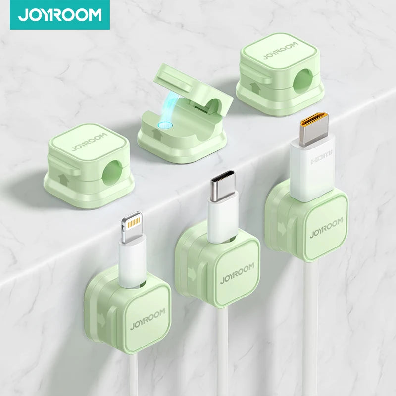 Joyroom Magnetic Cable Clips – 3/6 Pcs Adhesive Cord Organizer for Desk & Home Office