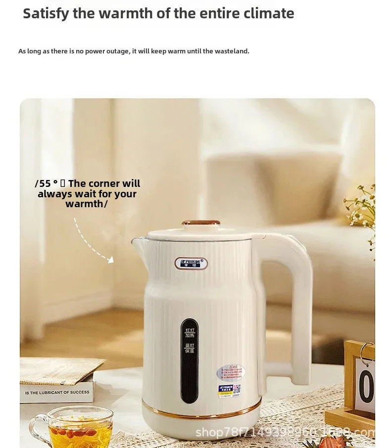 Large Capacity Automatic Breakdown Electrical Kettle – Half Sphere Shape Insulated Thermal Water Heater for Dormitory and Home Use