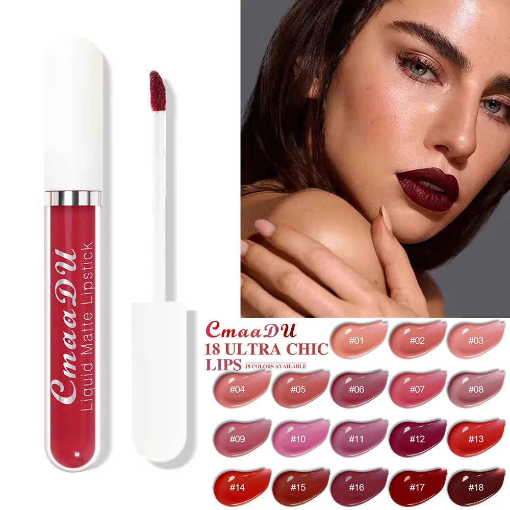 CmaaDu Matte Liquid Lipstick – Long-Lasting, Waterproof Red Lip Stain