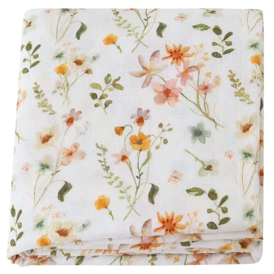 Bamboo Muslin Baby Swaddle Blanket – 120x120cm