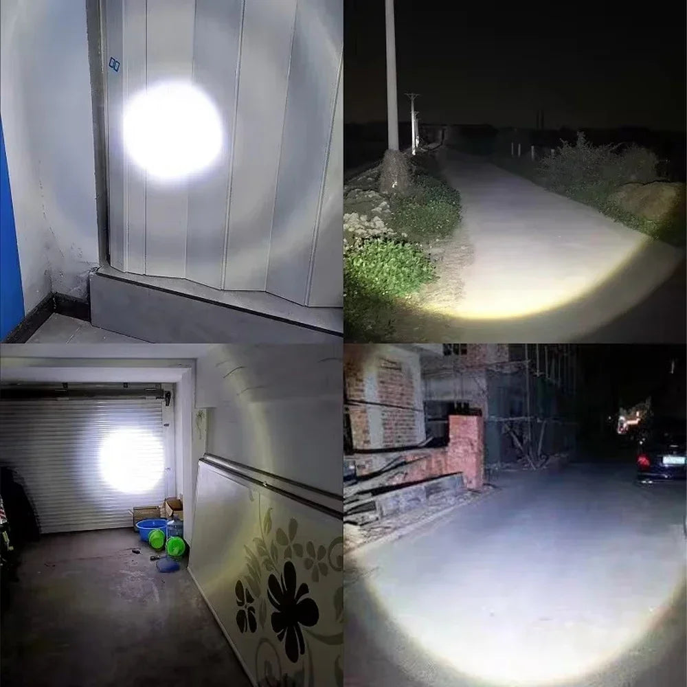 Super Bright LED Tactical Flashlight – Zoomable Emergency Torch with Built-in Battery