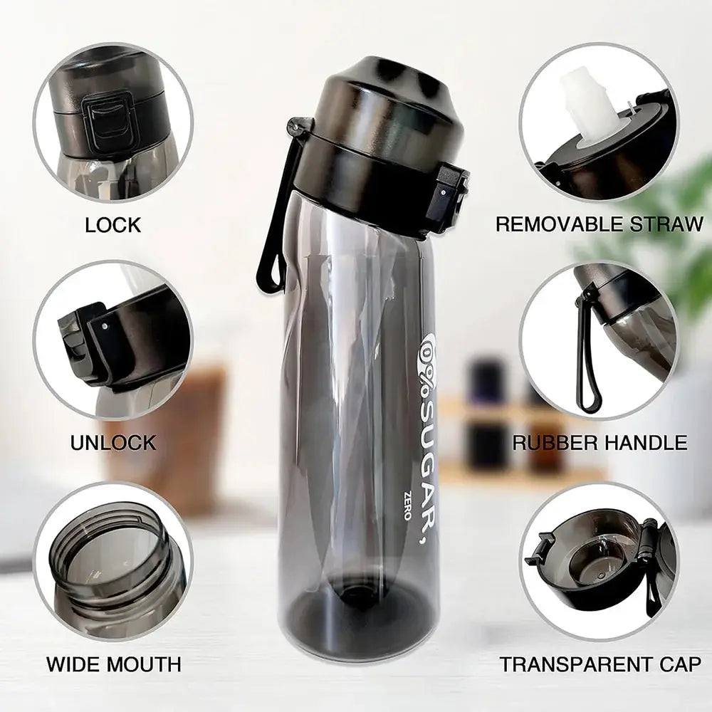 650ml Flavored Sports Water Bottle with Scent Pods