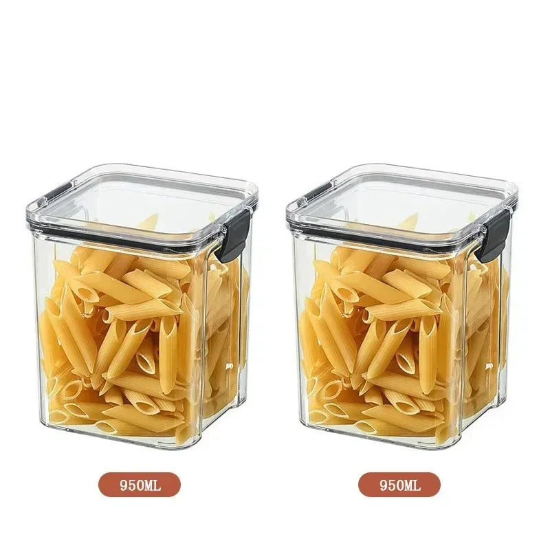 460-1800ML Set Kitchen Stackable Sealed Jars – Plastic Food Storage Box, Multigrain Tank Bottle, Dried Fruit & Tea Storage Containers