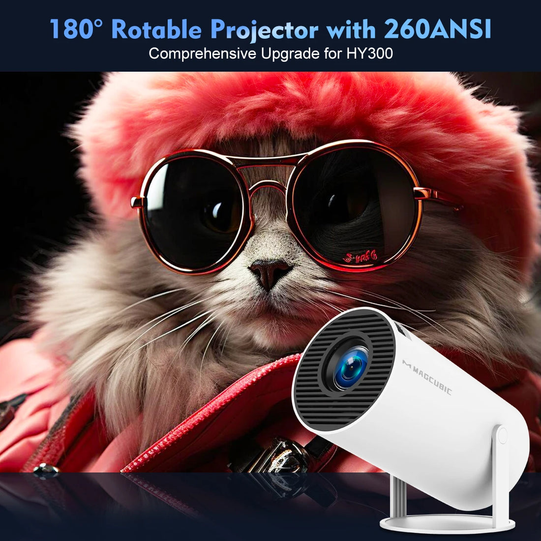 Magcubic HY300 Pro 4K Android Projector – 260 ANSI