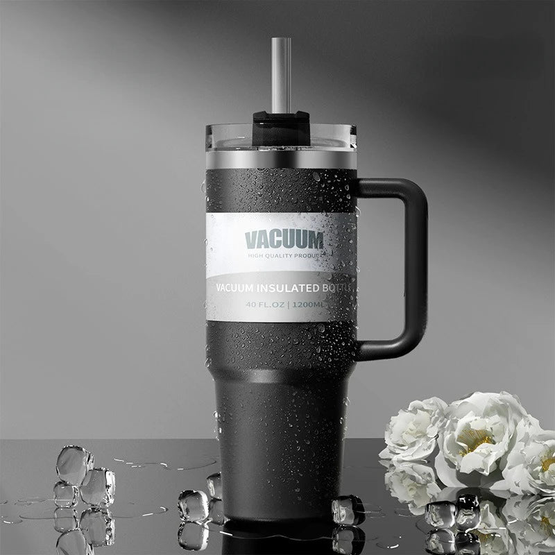 Stainless Steel Car Tumbler with Straw – 304 Insulated