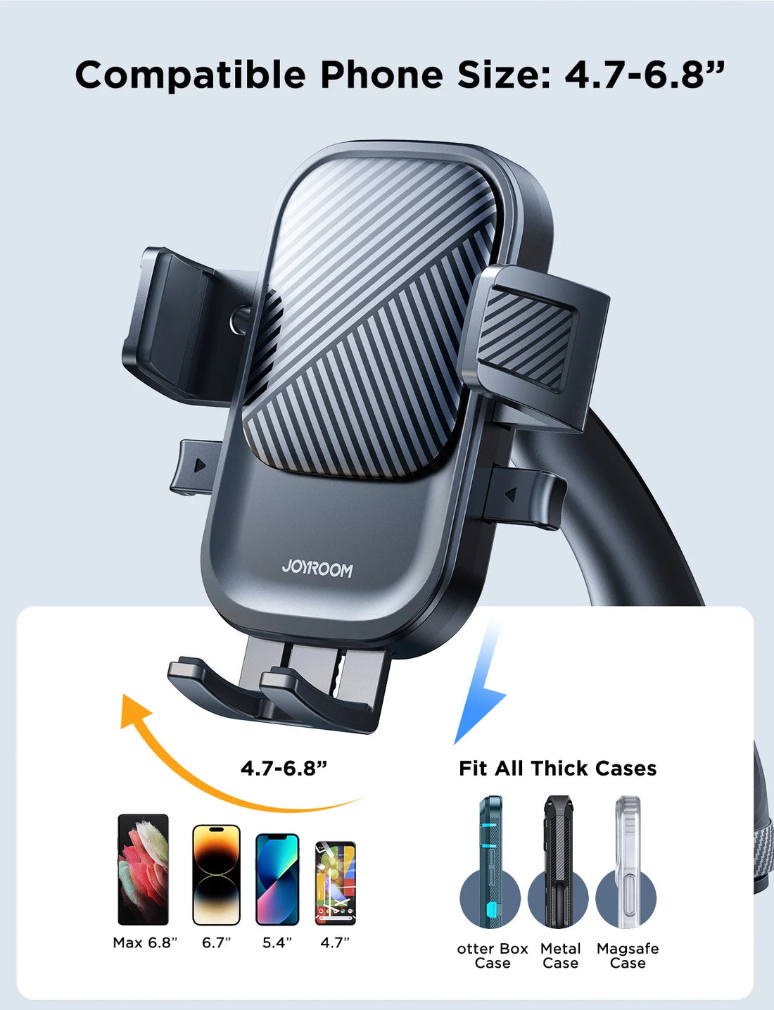 Joyroom Car Phone Holder – Air Vent Mount with 360° Rotation for iPhone, Samsung, Xiaomi, Huawei