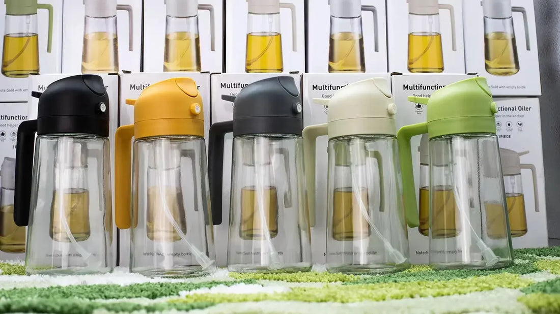 2-in-1 500ML Glass Oil Sprayer – Oil Spray Bottle & Oil Tank for BBQ, Kitchen, Baking, and Picnic