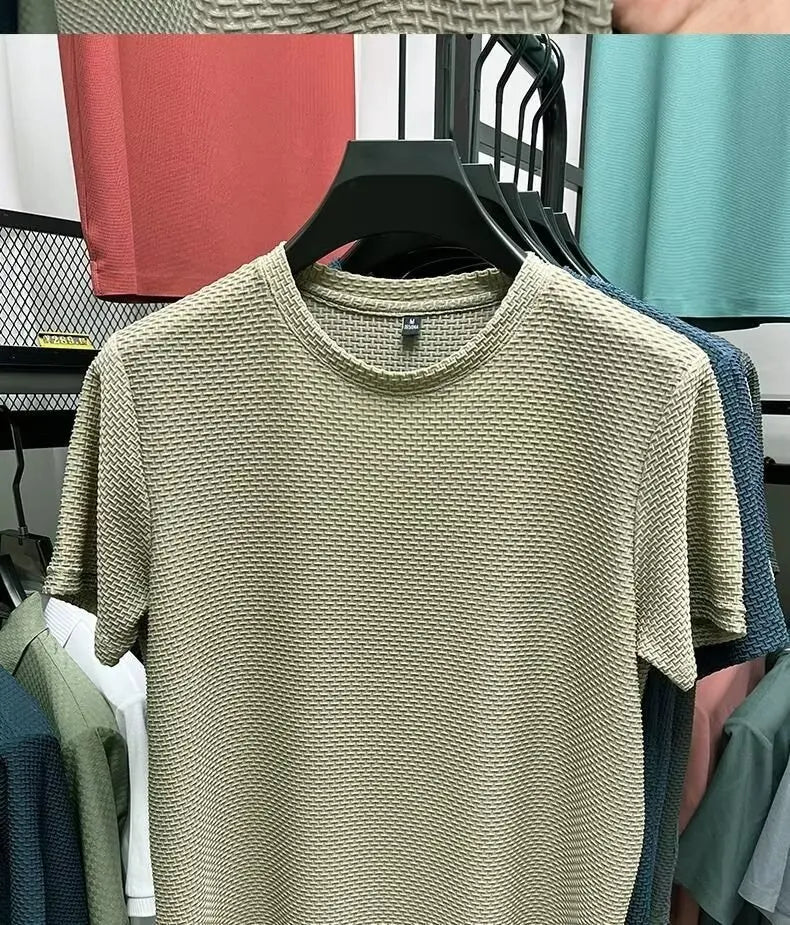 MINISO Men's Bamboo Mesh Ice Silk Short-Sleeve T-Shirt