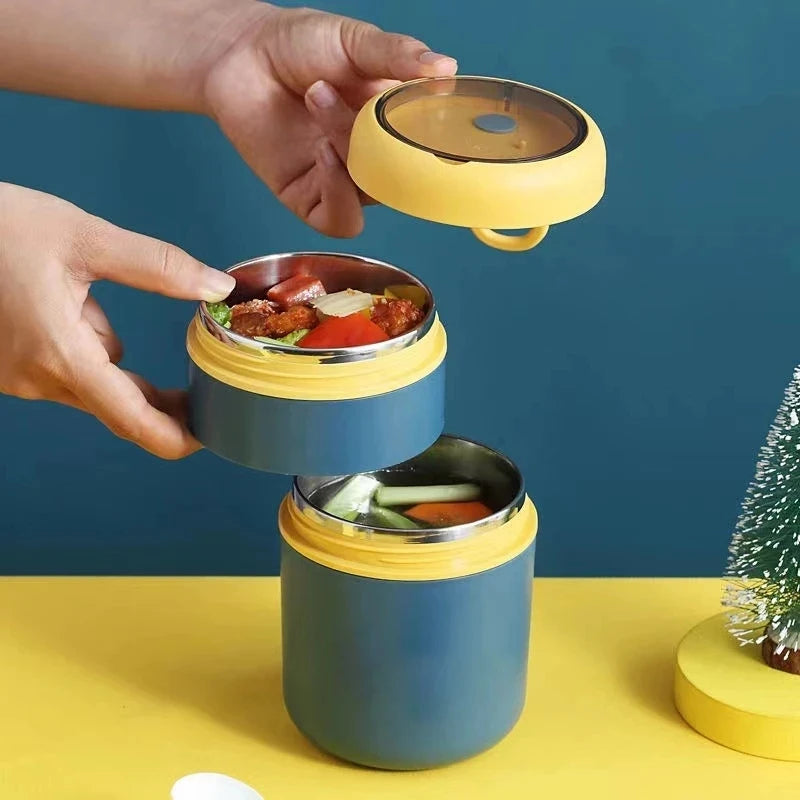 530ML/710ML Food Thermal Jar – Insulated Soup Cup Thermos for Hot Food, Stainless Steel Lunch Box for Kids