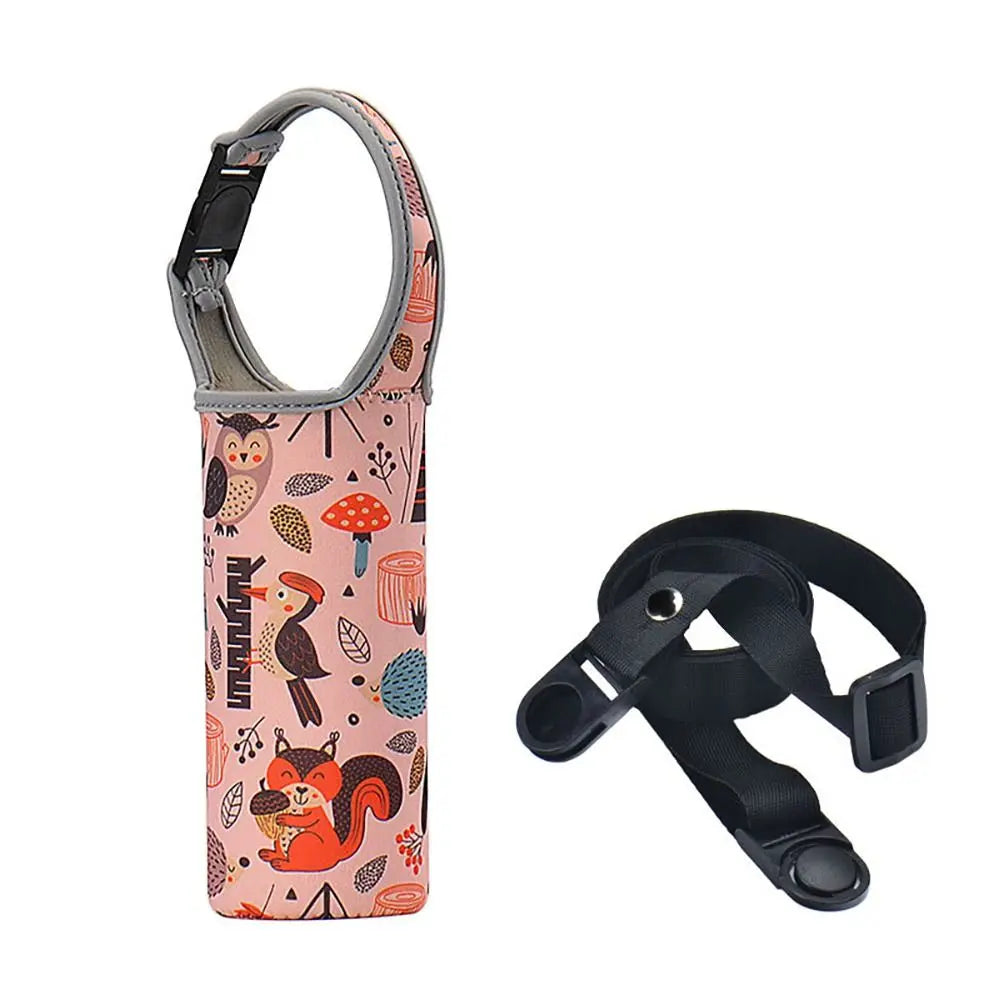 Portable Water Bottle Sleeve with Shoulder Strap – Insulated Pouch for Sports & Camping
