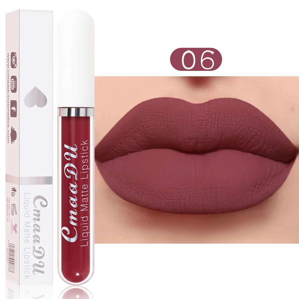CmaaDu Matte Liquid Lipstick – Long-Lasting, Waterproof Red Lip Stain