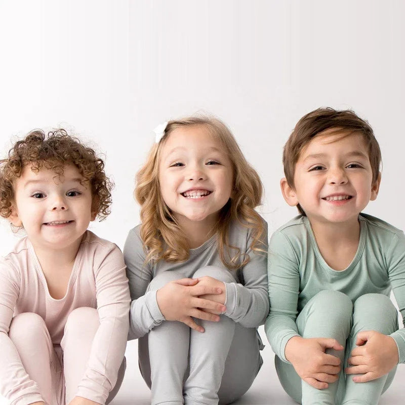 2023 Bamboo Fiber Kids Pajamas - Long Sleeve & Pants