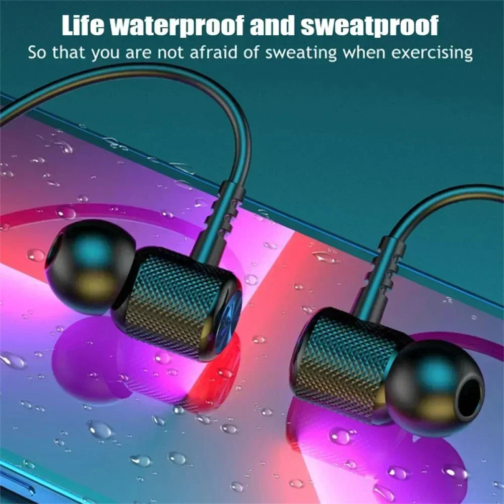 K58 Wireless Bluetooth Neckband Earphones – Waterproof Sports Headset with Mic