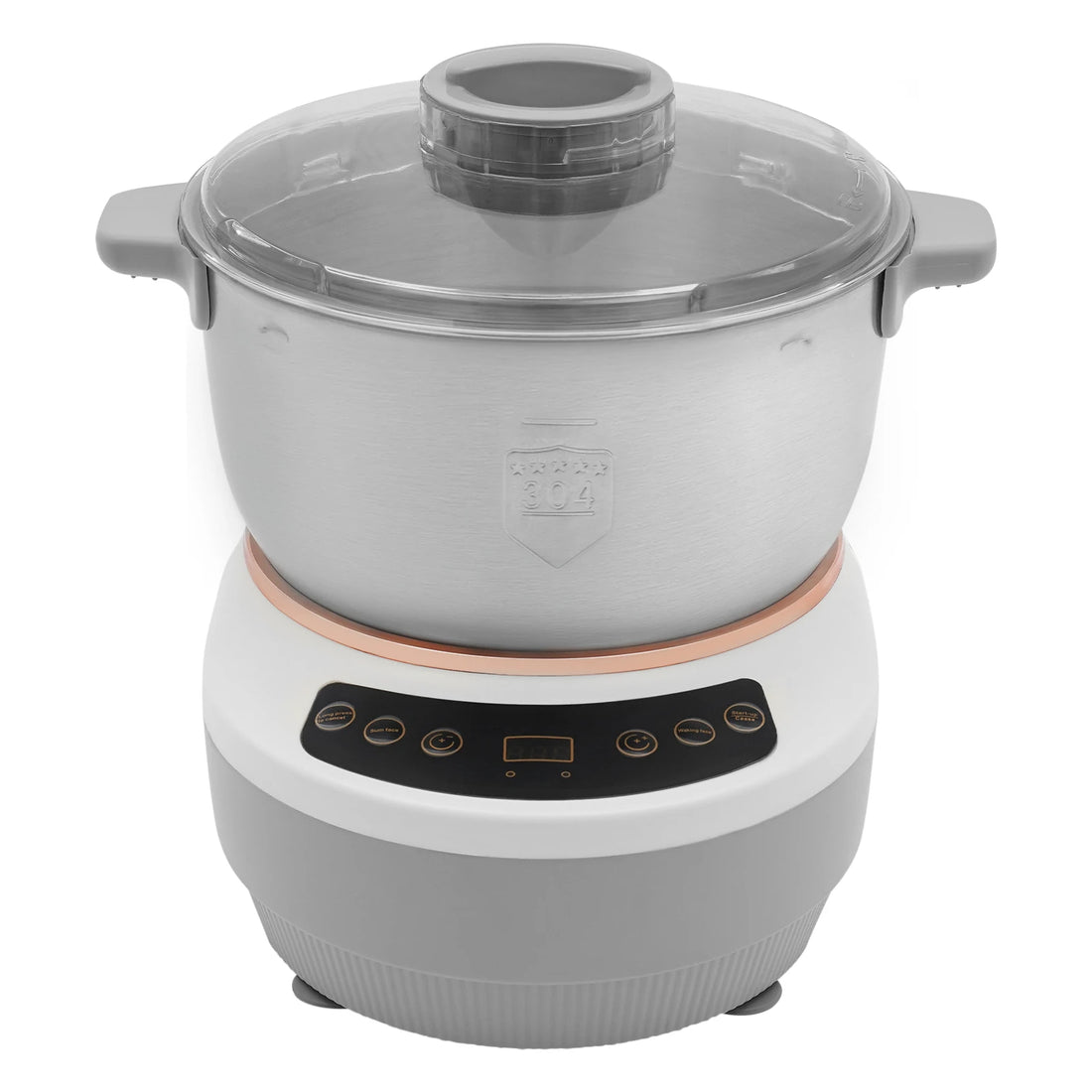5L Electric Noodle Machine – Silver Household Noodle Making Dough Mixer with 304 Stainless Steeless Steel Silicone ABS 110V 60Hz