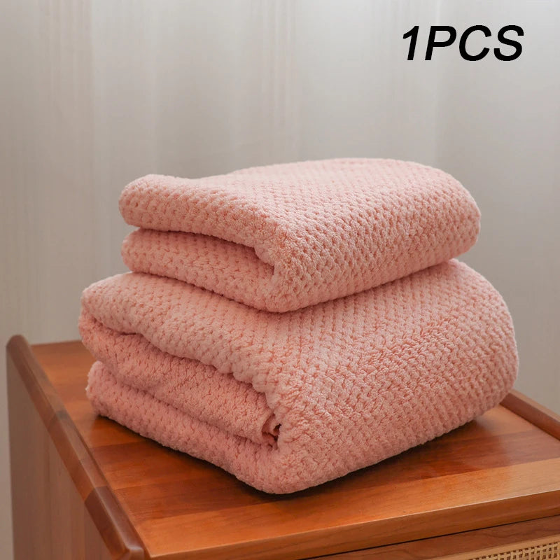 Bamboo Charcoal Coral Velvet Bath Towel – Super Absorbent