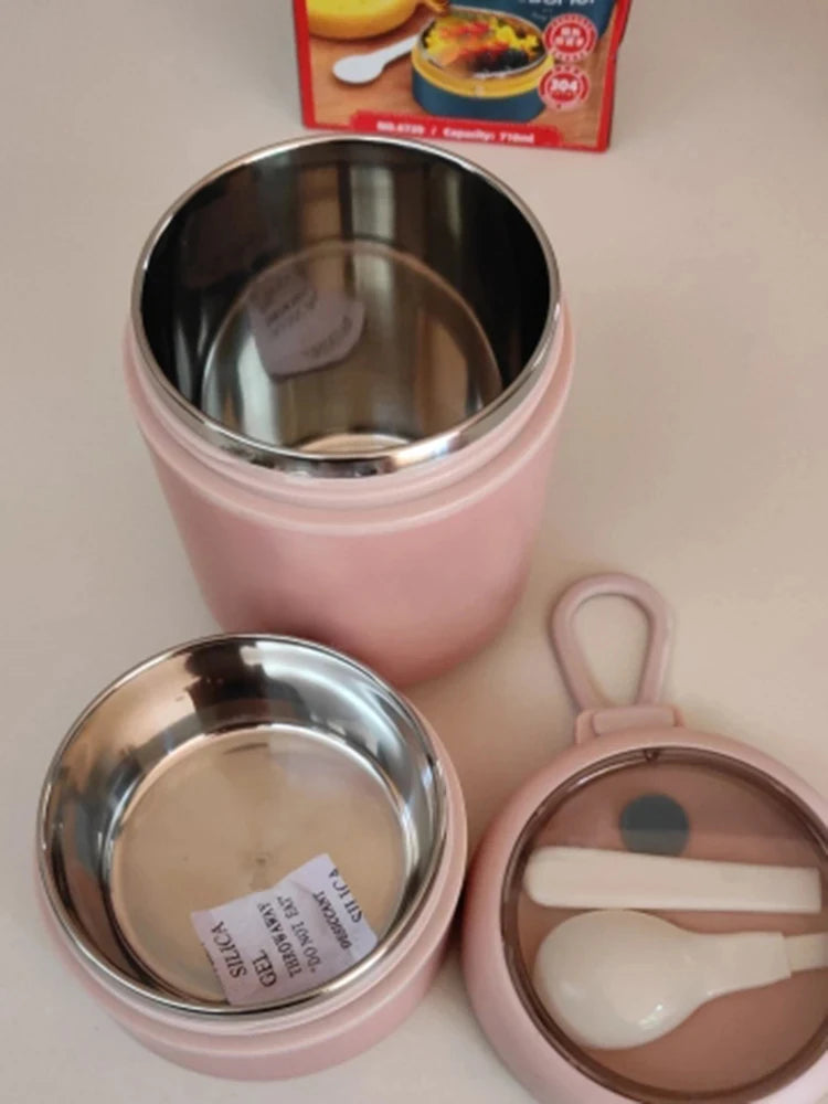 530ML/710ML Food Thermal Jar – Insulated Soup Cup Thermos for Hot Food, Stainless Steel Lunch Box for Kids