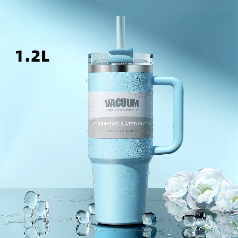 Stainless Steel Car Tumbler with Straw – 304 Insulated