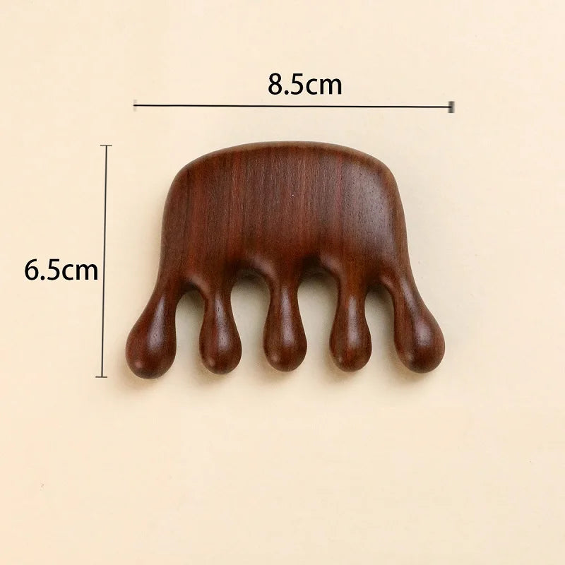 Wooden Massage Comb – Scalp & Head Oil Massager, Hair Comb Tool (AMS01)