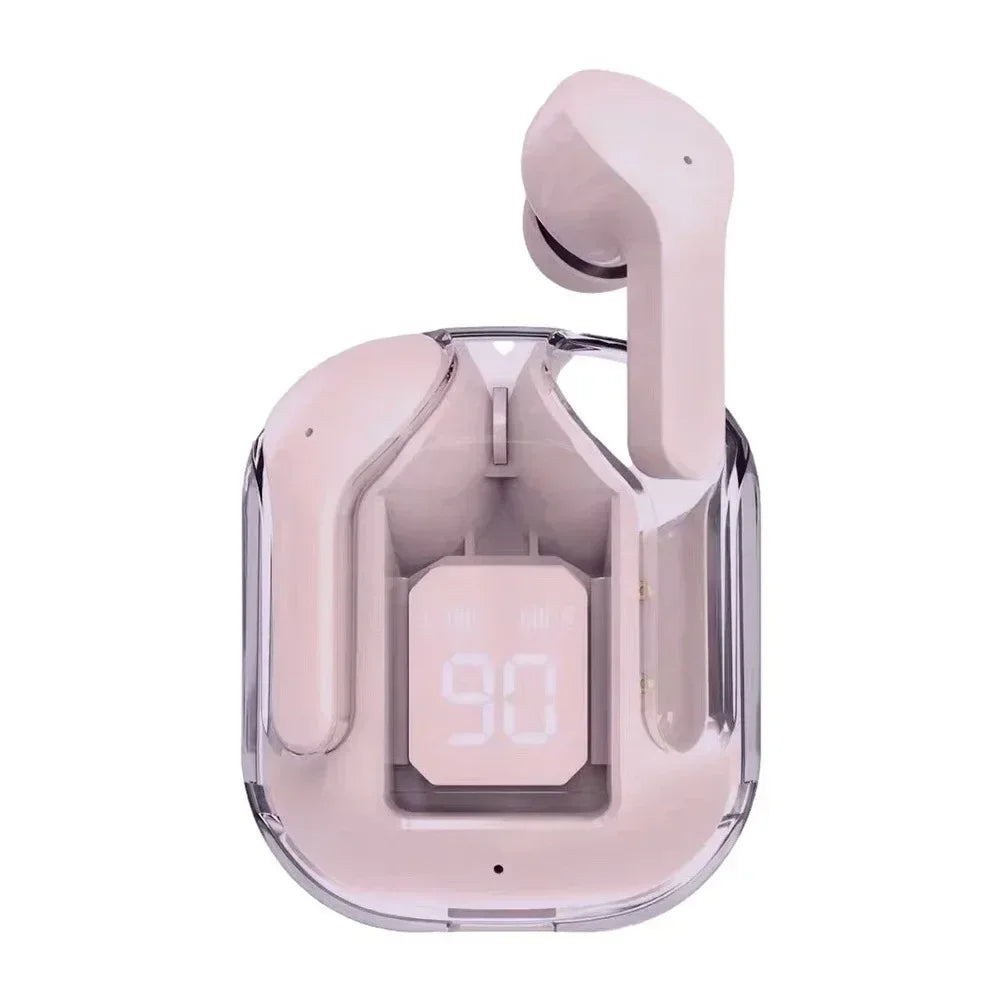 T2 TWS Transparent Wireless Earbuds – Bluetooth Headset with Digital Display & Stereo Sound