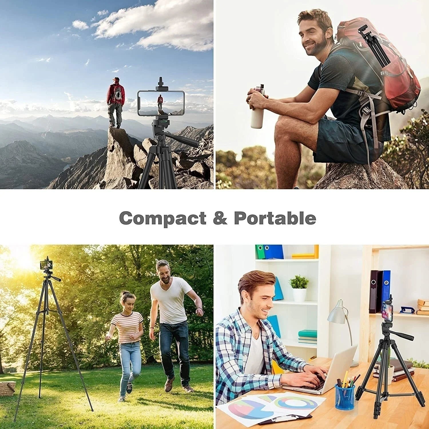 100cm Phone Tripod Stand with Bluetooth Remote
