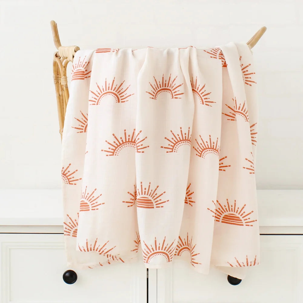 Bamboo Muslin Baby Swaddle Blanket – 120x120cm