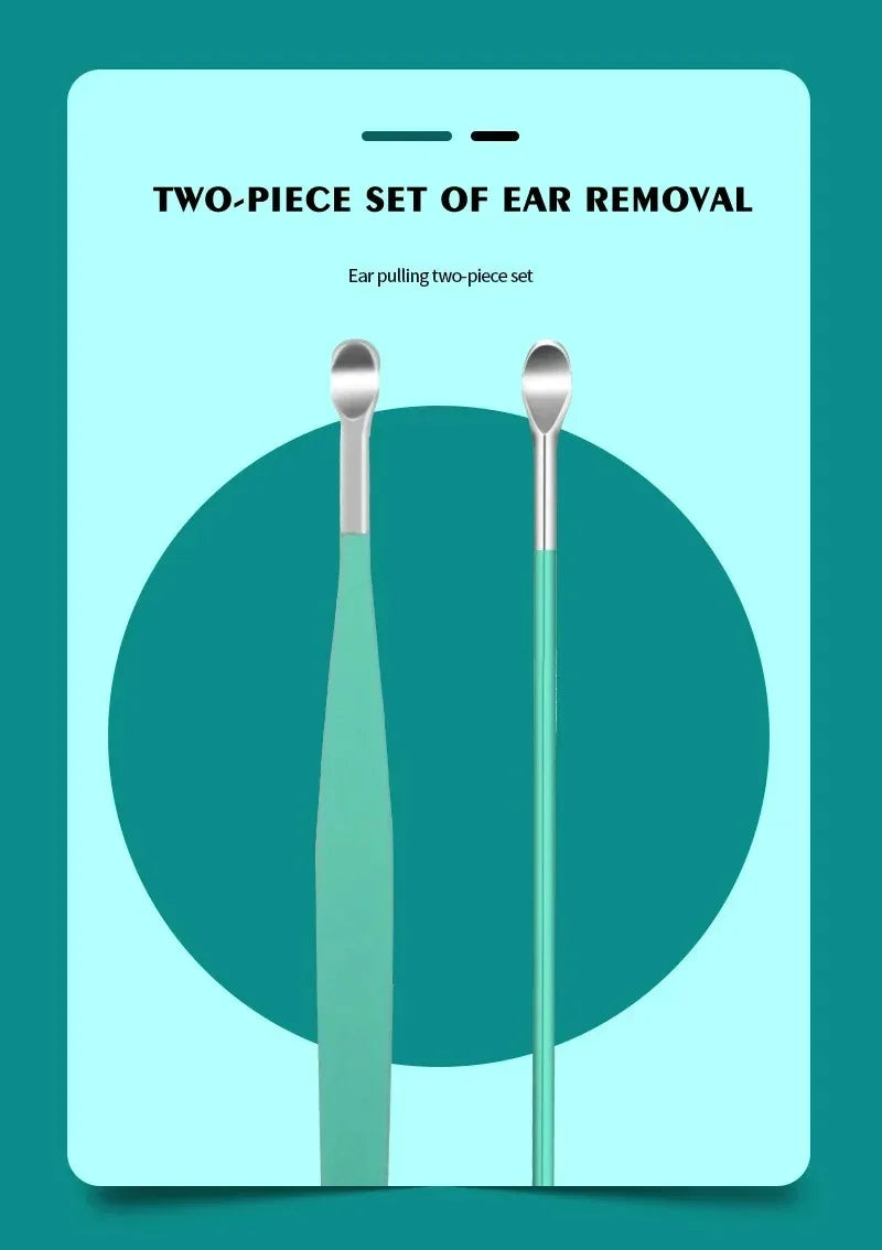6pcs Earwax Removal Tool Set – Stainless Steel Earpick & Curette Kit