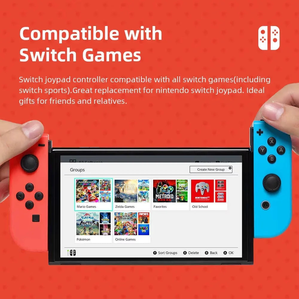 Wireless Joypad Controller – Bluetooth Gamepad for Switch/iOS/Android/PC