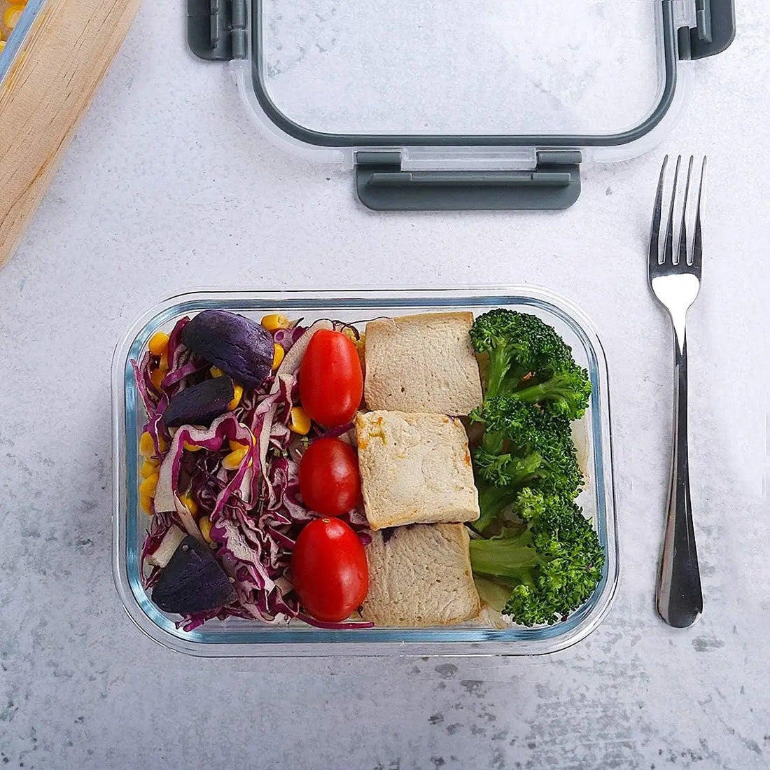 [10-Pack] Glass Meal Prep Containers with Lids – MCIRCO Food Storage Containers with Snap Locking Lids, Airtight Lunch Containers