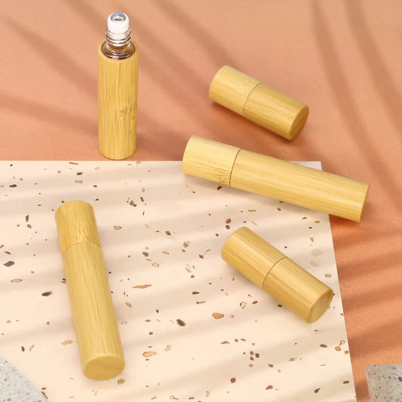 Bamboo Roll-On Bottle – 3ml/5ml/10ml Refillable Oil Container