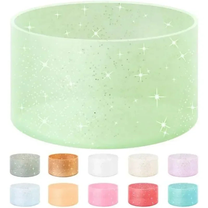 Silicone Glitter Bottle Bottom Sleeve – Anti-Slip Tumbler Cup Protector